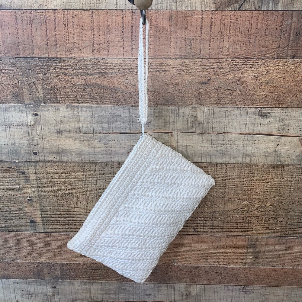 White Clutch Purse Summer Boho Hippie
